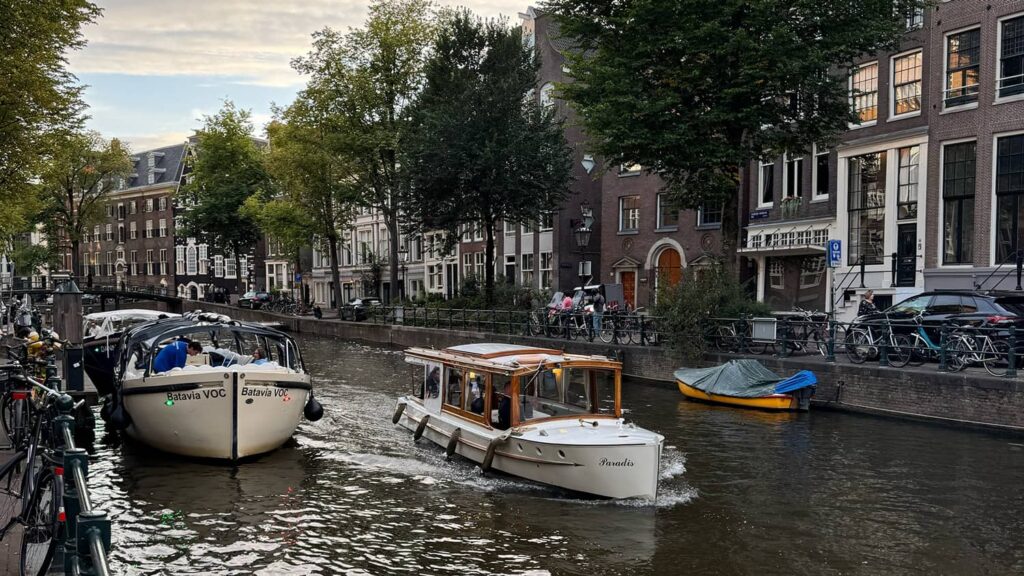 Amsterdam city centre in the Netherlands, home to a growing Iranian community and a popular destination for Persian expats