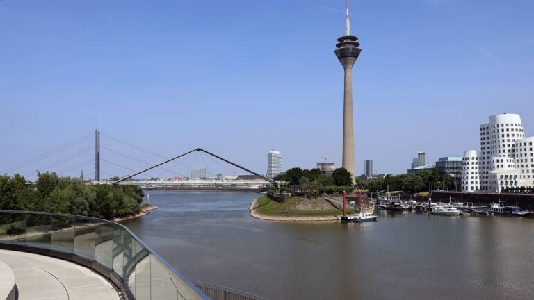 Düsseldorf city centre in Germany, home to one of the country's most active Iranian communities