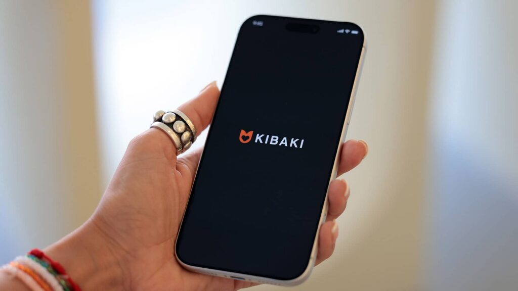 KIBAKI Persian dating and community app displayed on a smartphone screen