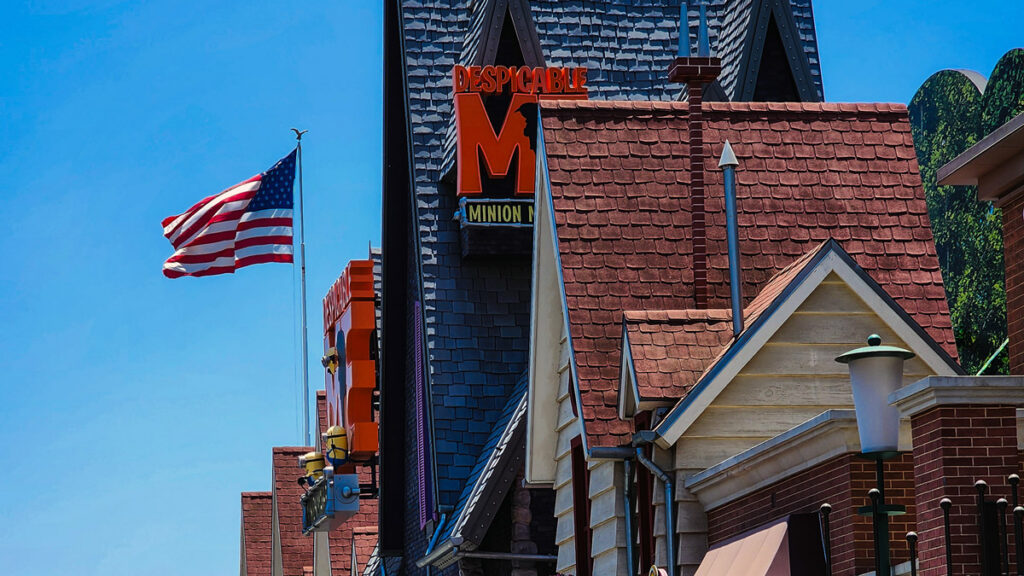 American flag in an urban setting representing dating and relationships in the Iranian diaspora
