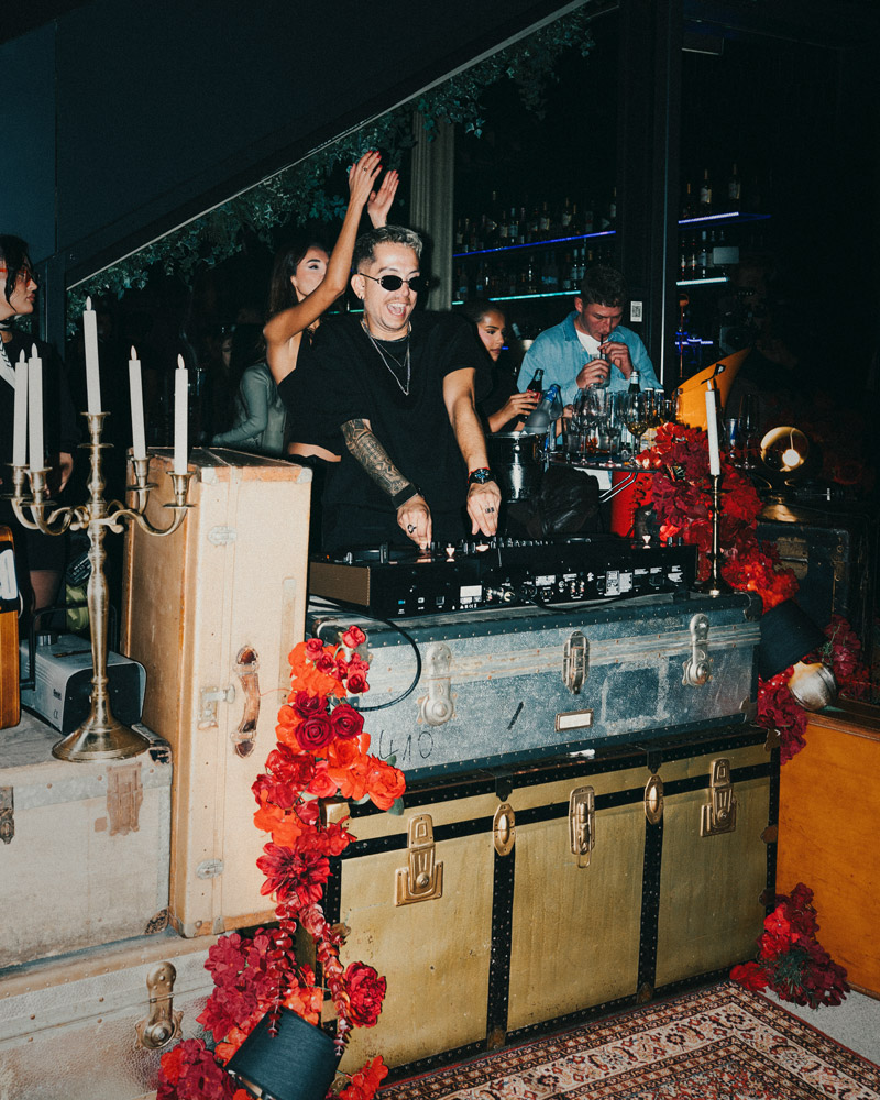 DJ playing at the KIBAKI launch party in Düsseldorf